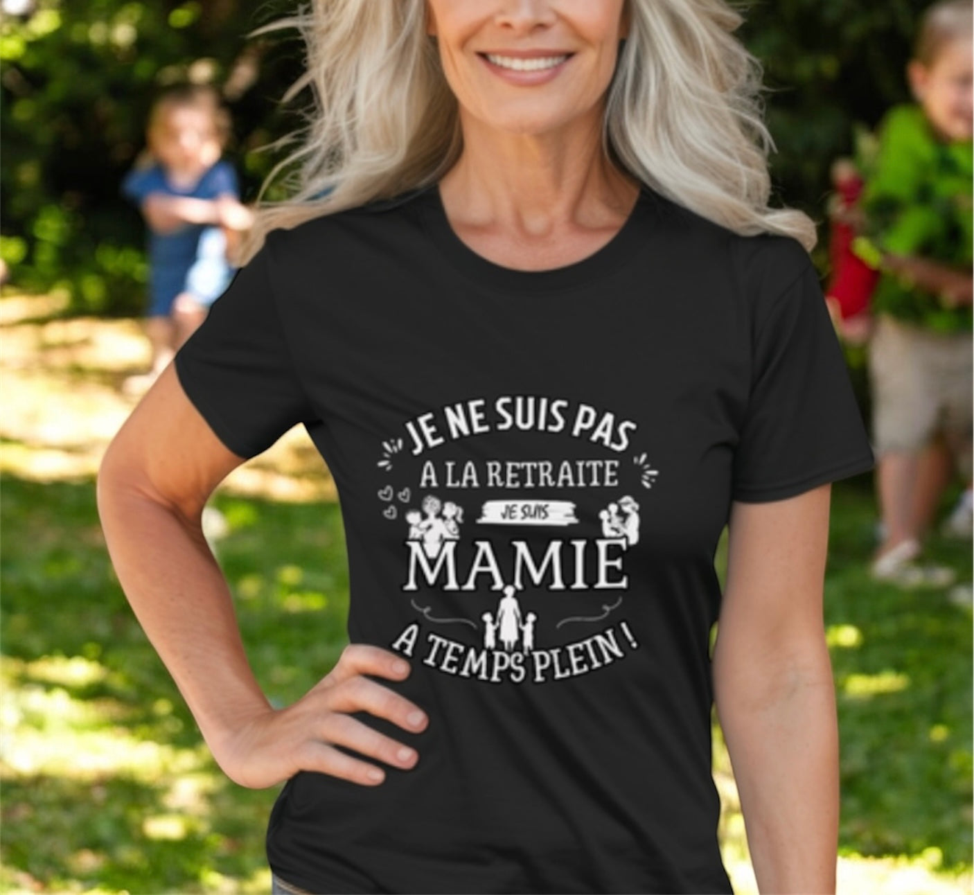 T-shirt " je ne suis pas à la retraite"