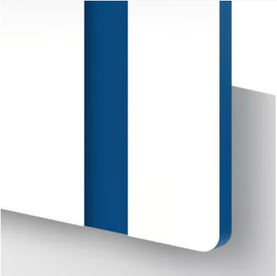 Plaque professionnelle personnalisée – PVC blanc & bleu