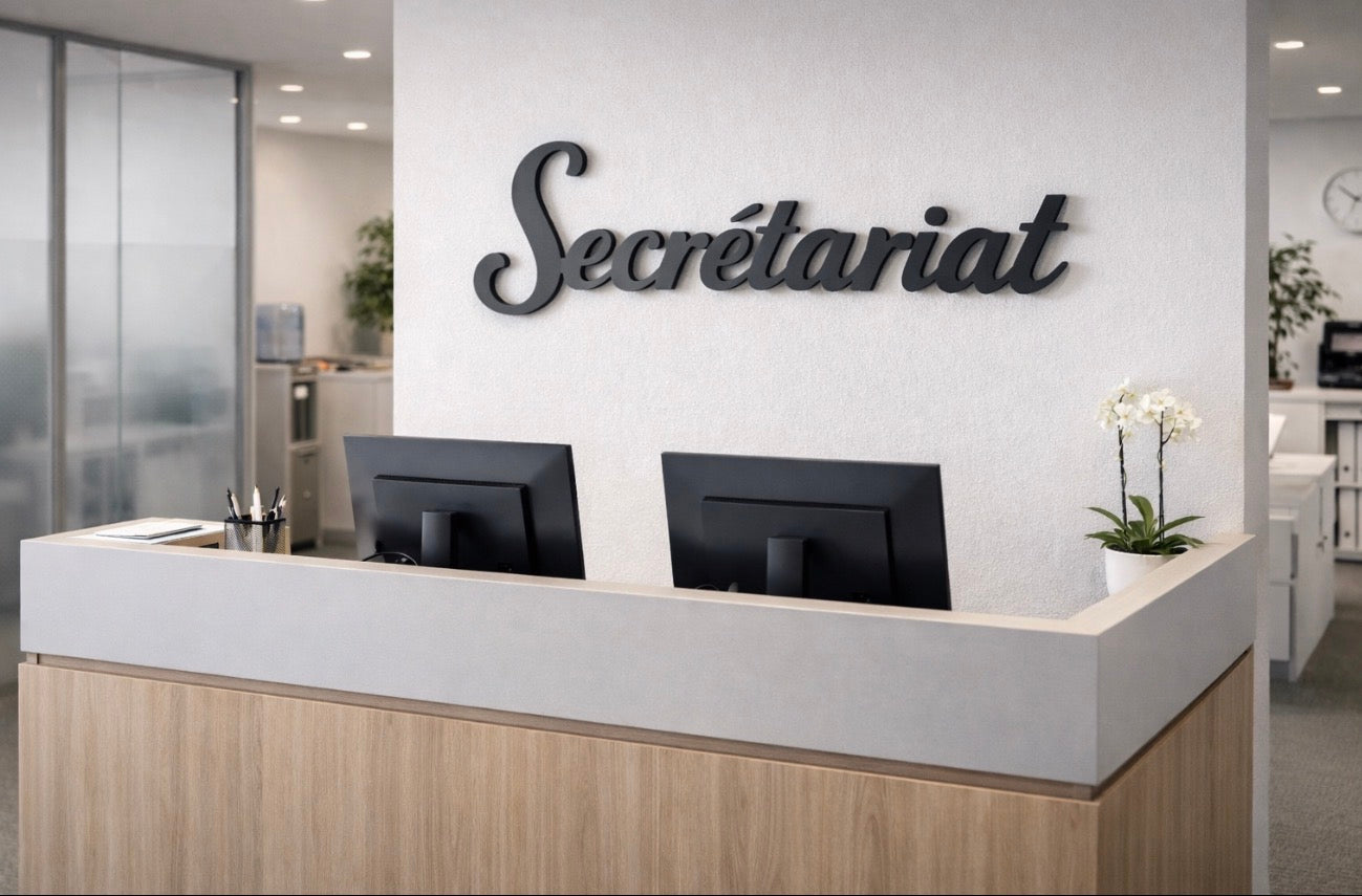 Signalétique intérieure 3D – Texte – Gamme Essentiel