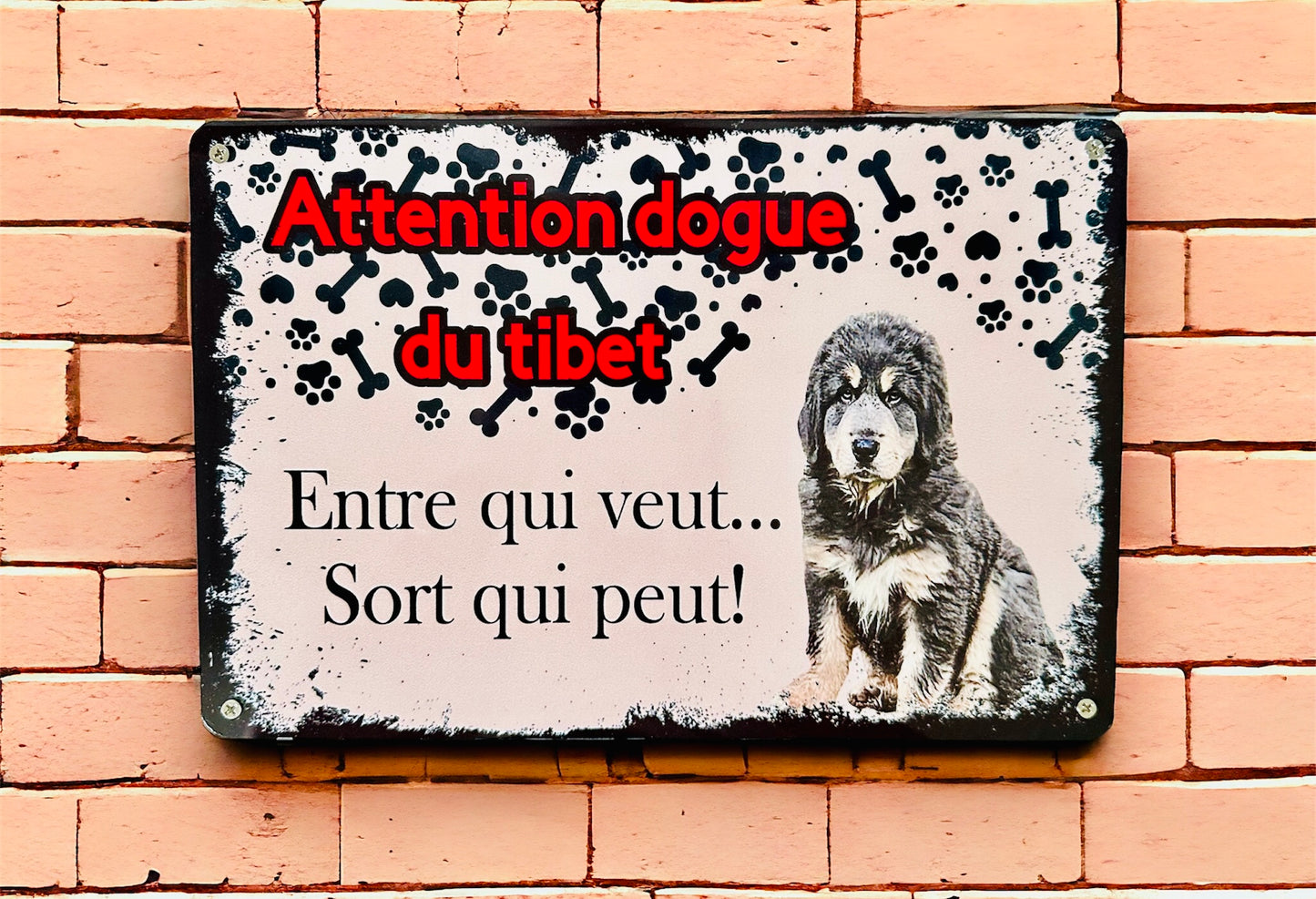 Pancarte " Attention au chien" personnalisable