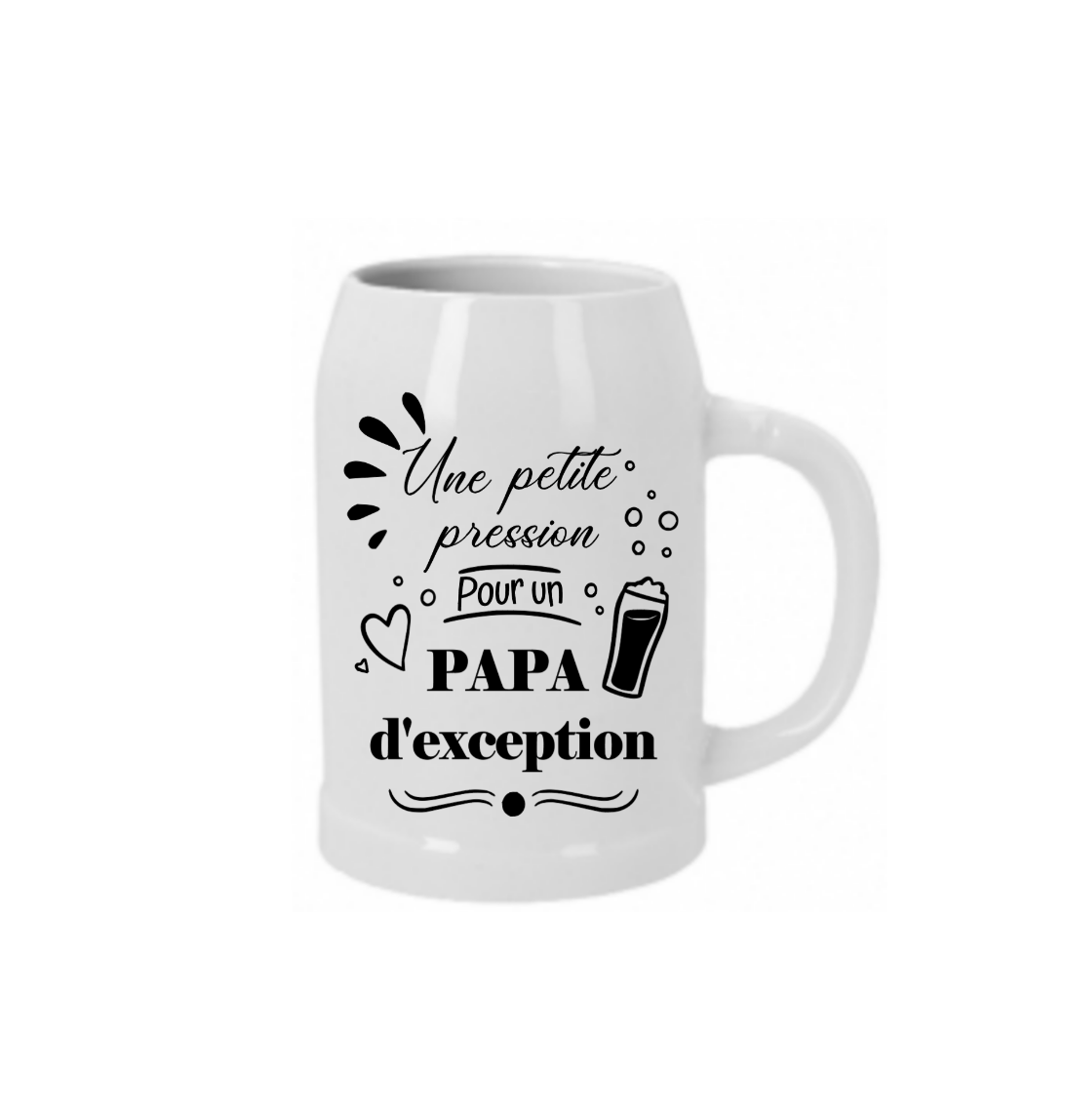 chope à bière "Papa d'exception"