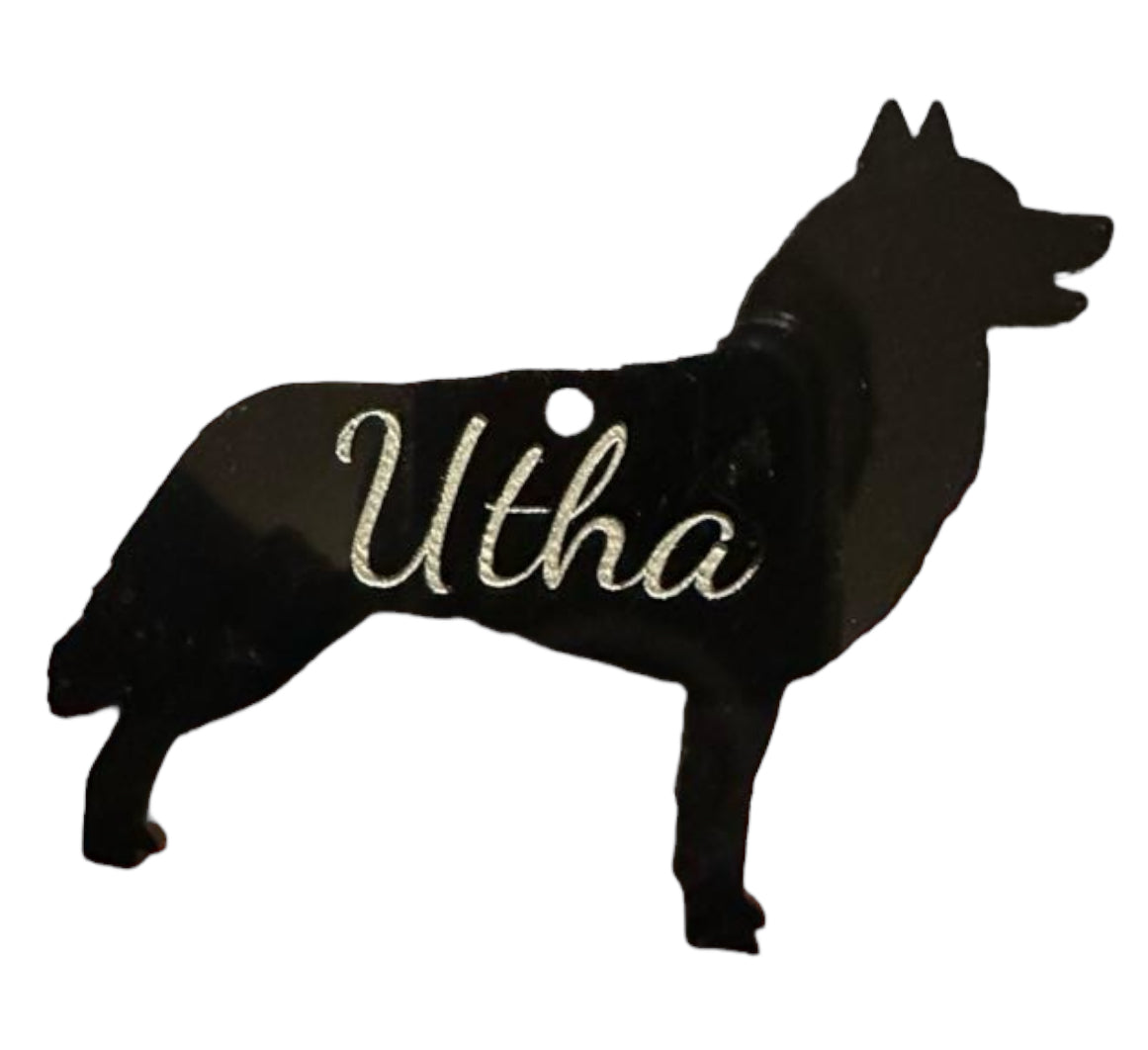 Plaque chien nominative pour enclos