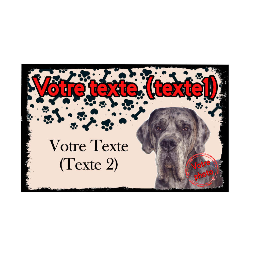 Pancarte " Attention au chien" personnalisable