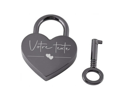 cadenas coeur gravé