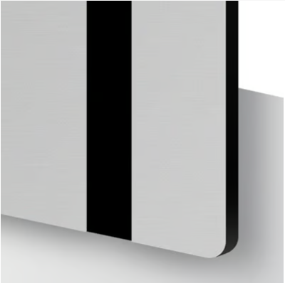 Plaque professionnelle personnalisée – Effet acier brossé & noir