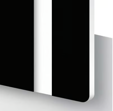 Plaque professionnelle personnalisée – PVC noir & blanc