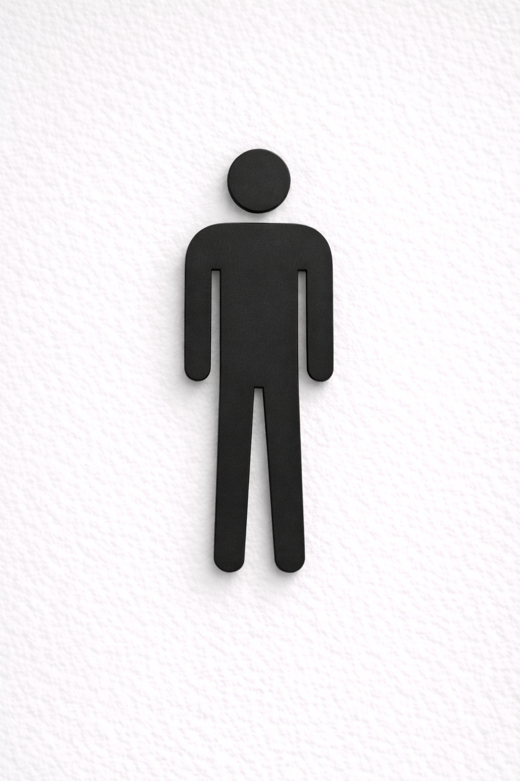 Pictogramme toilettes homme en noir pour signalétique intérieure professionnelle