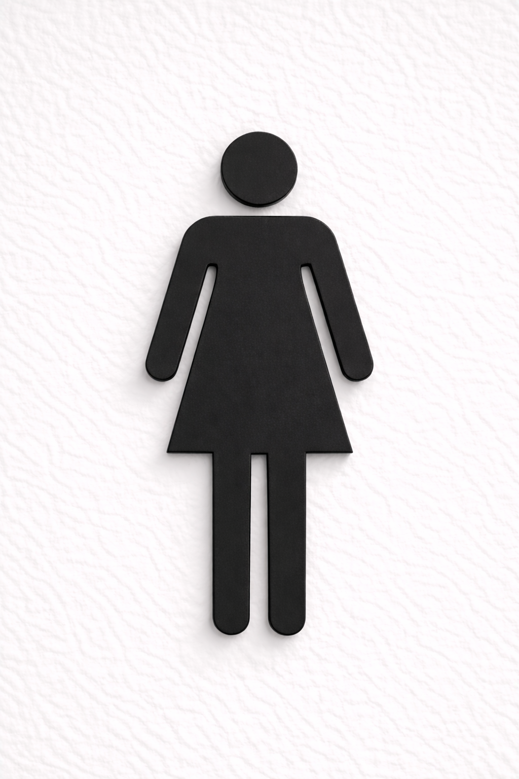 Pictogramme toilettes femme en noir pour signalétique intérieure professionnelle
