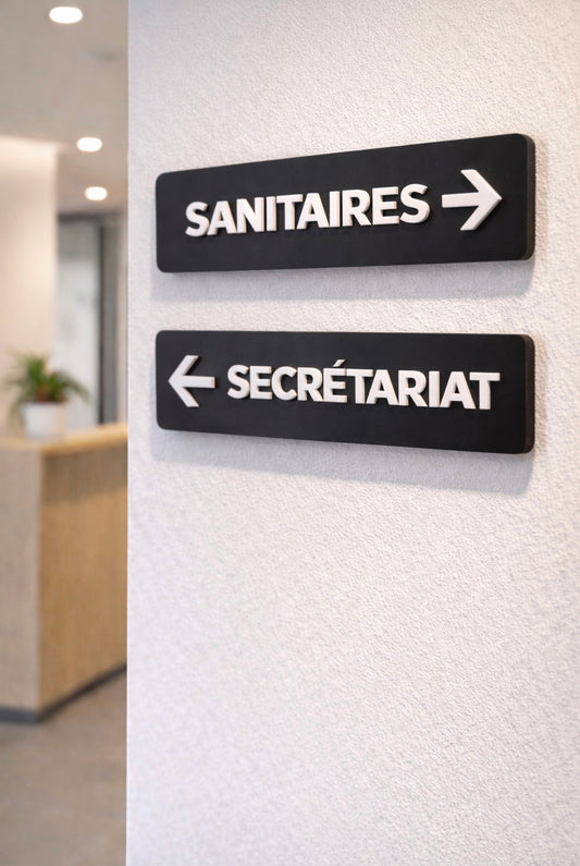 Signalétique intérieure premium – Design sur mesure