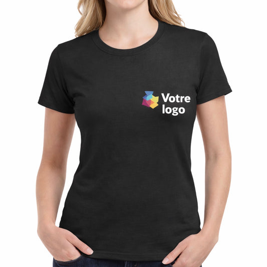 T shirt professionnel manches courtes femme personnalisable avec logo