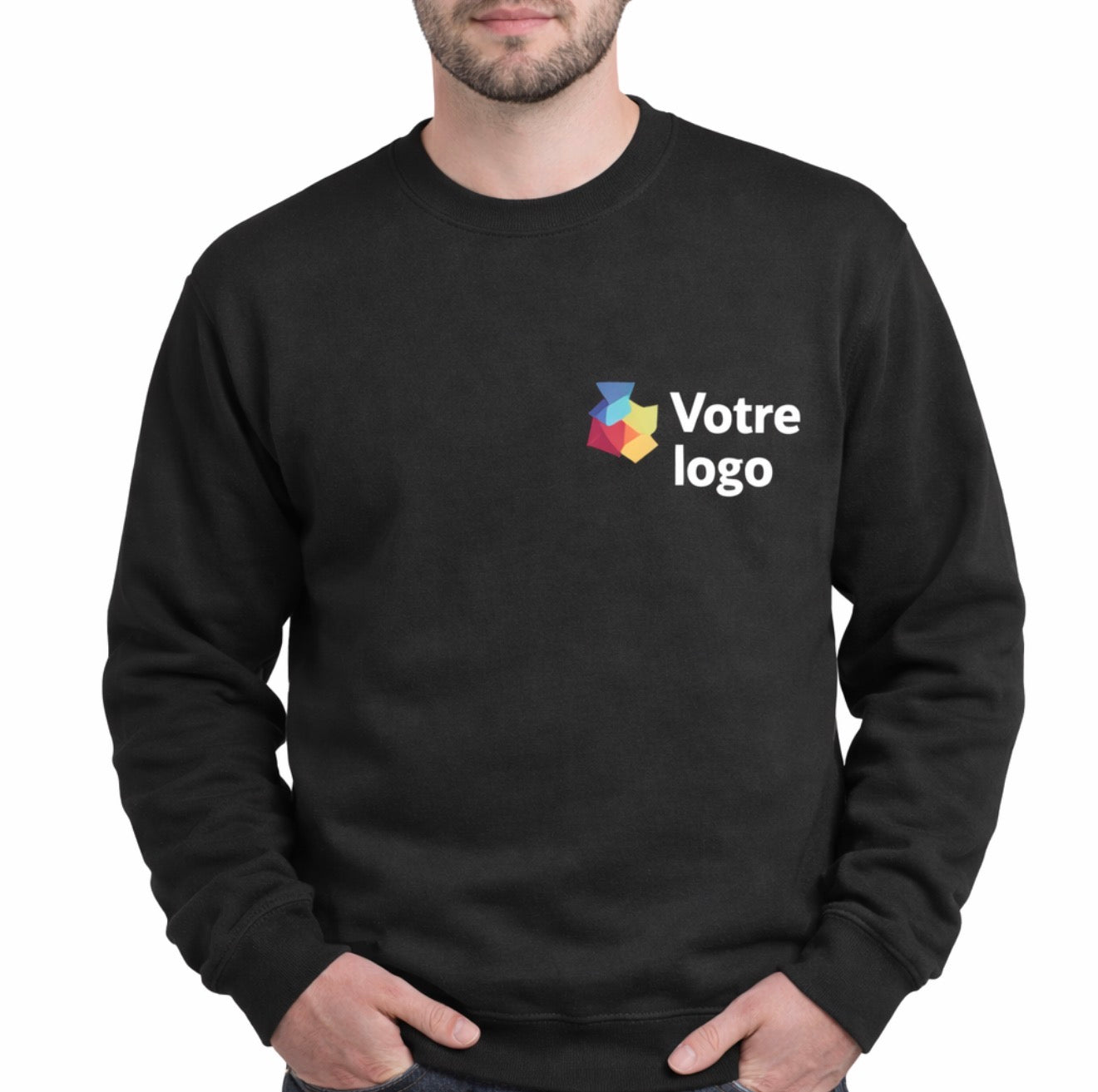 sweat pull professionnel manches longues homme personnalisable avec logo