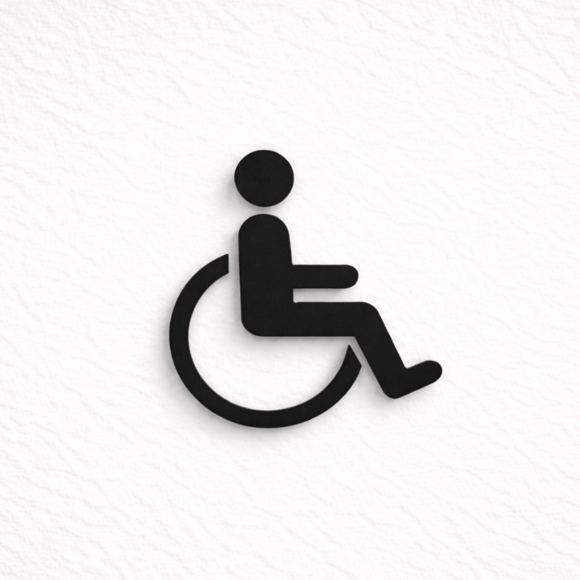 Pictogramme toilettes PMR en noir pour signalétique intérieure professionnelle