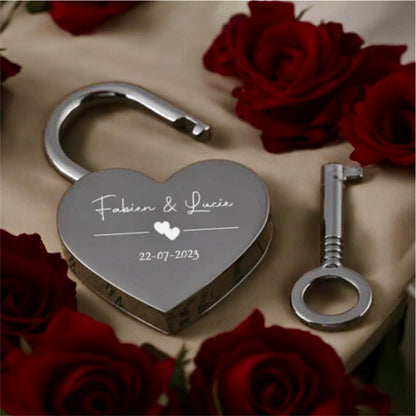 cadenas coeur gravé
