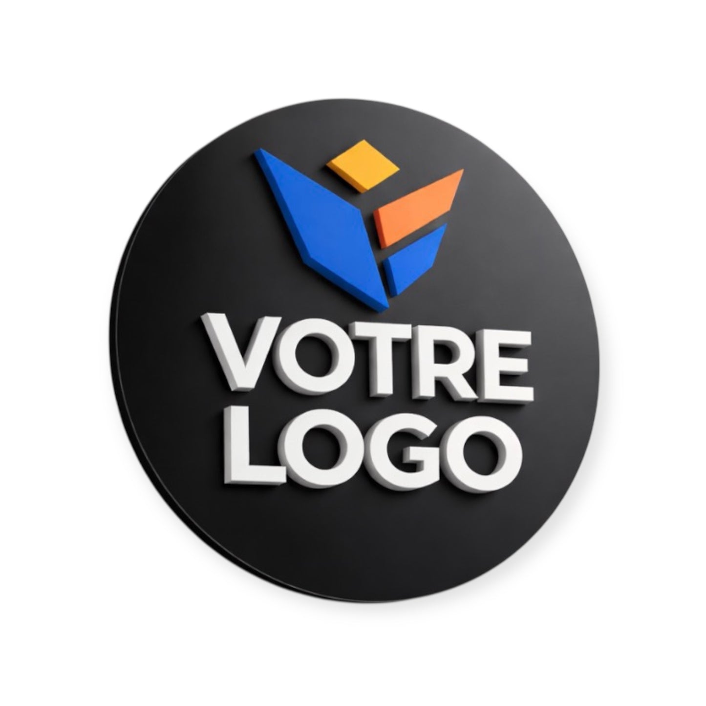 Logo mural professionnel en plexiglas – 3D personnalisé