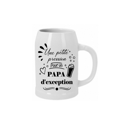chope à bière "Papa d'exception"
