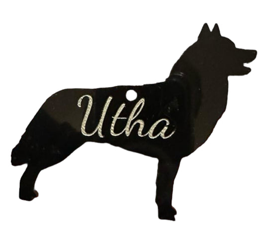 Plaque chien nominative pour enclos