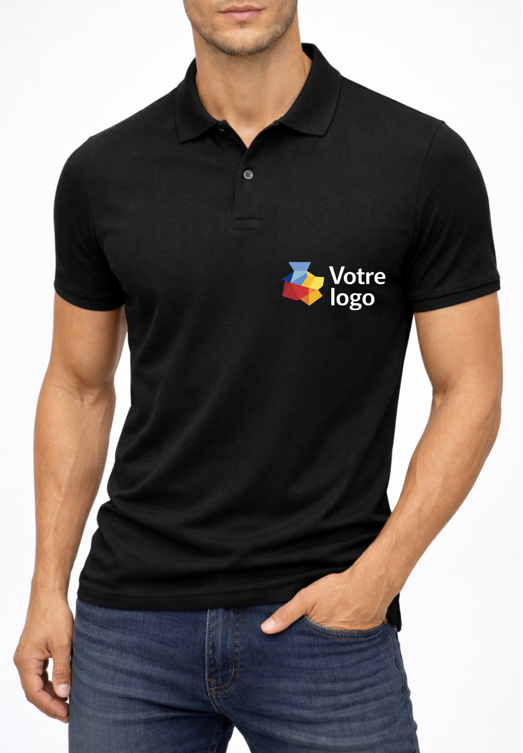 Polo professionnel manches courtes homme personnalisable avec logo