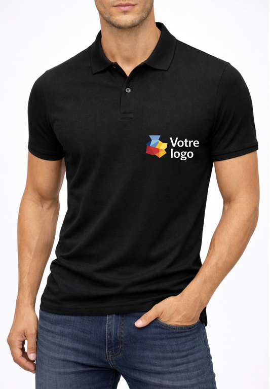 Polo professionnel manches courtes homme personnalisable avec logo