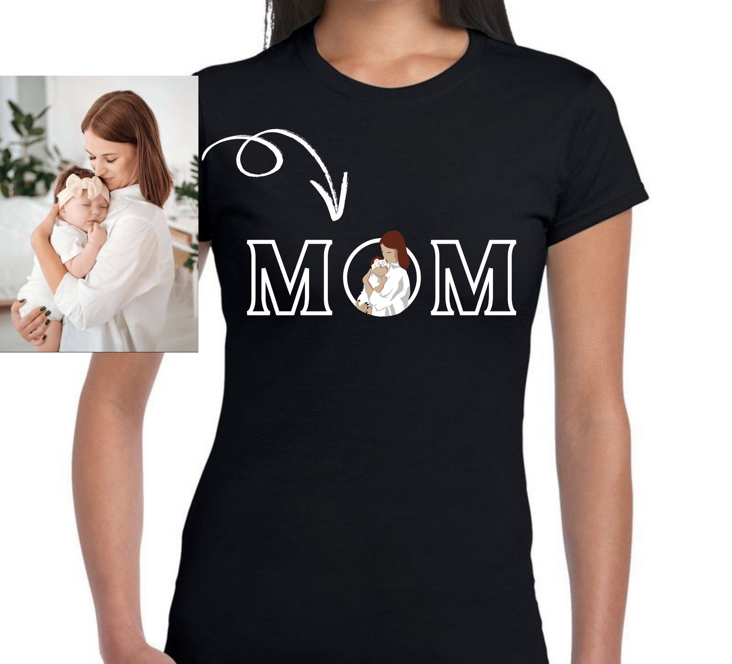 T-shirt personnalisé photo (Illustration minimaliste)